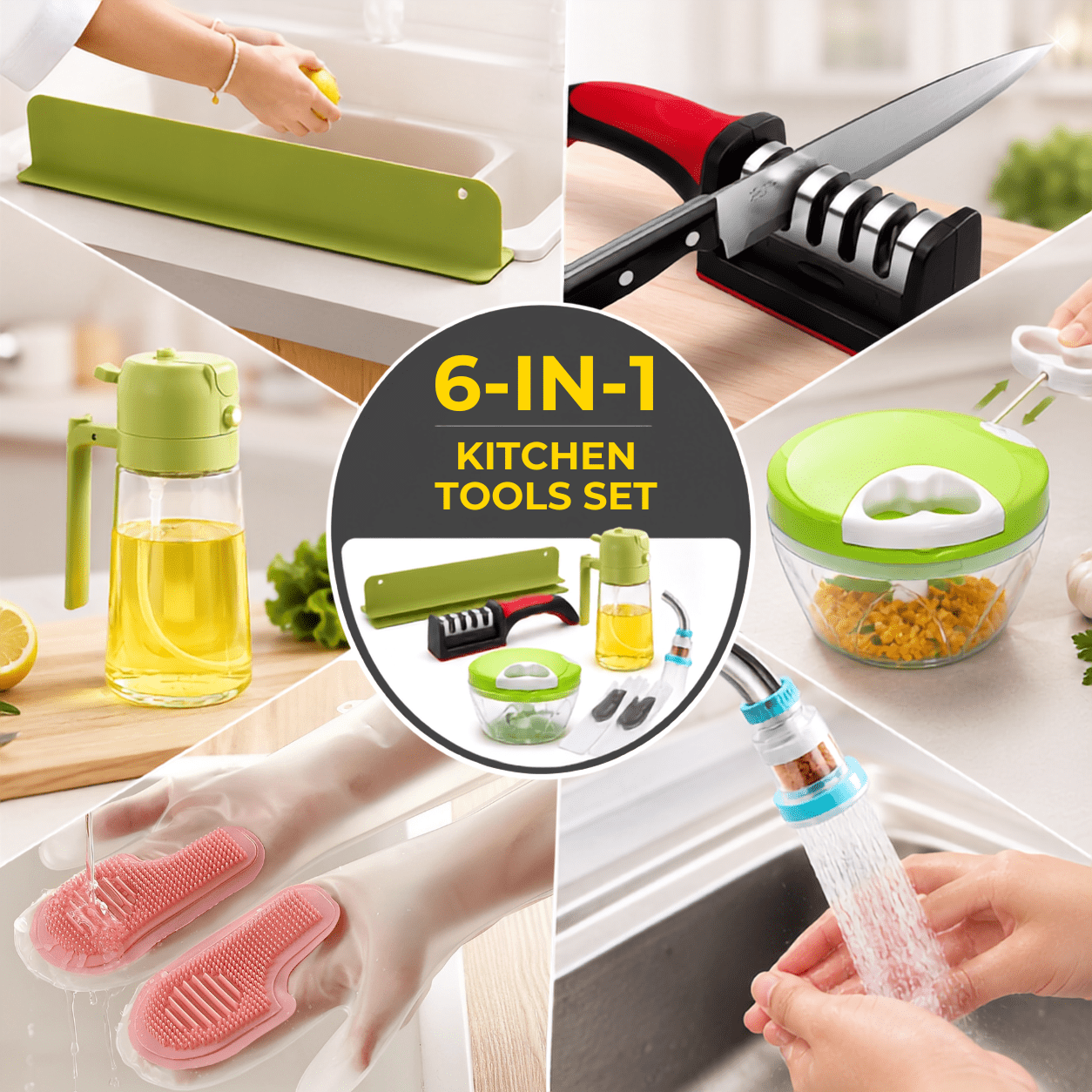 6-in-1 Kitchen Tools Bundle Set for Daily Use