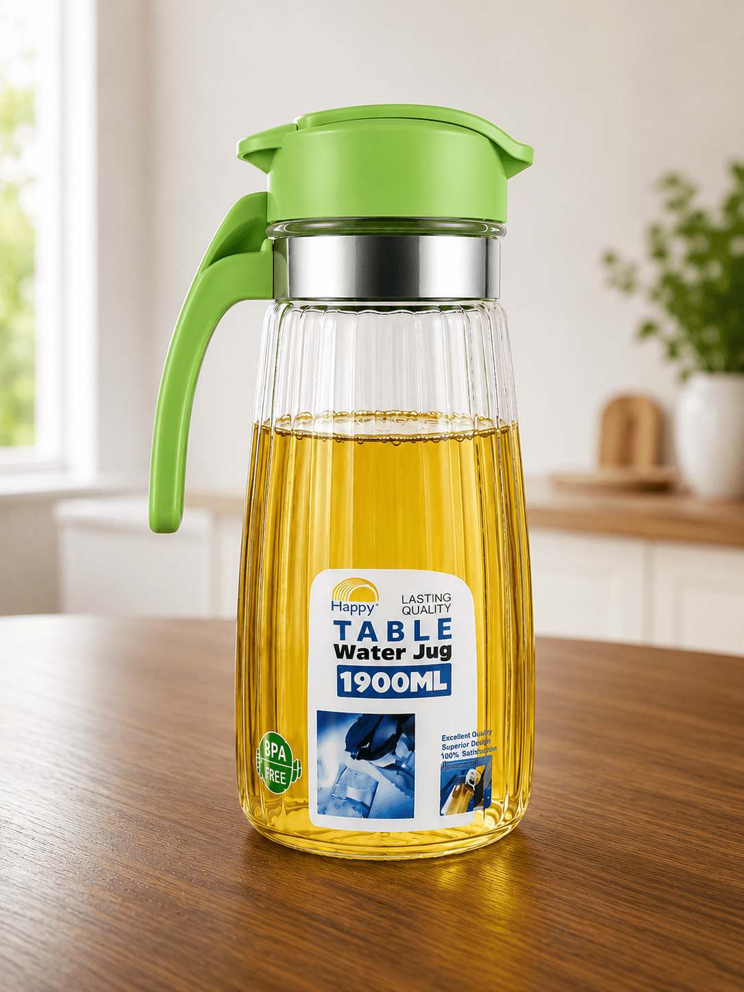 2L Plastic Oil & Water Jug with Handle & Lid