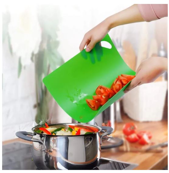 3 Pcs Plastic Cutting Board Set | Non-Slip Kitchen Chopping Boards
