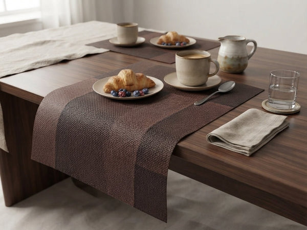 Geometric Weave Table Mats Set of 3 – Heat & Stain Resistant