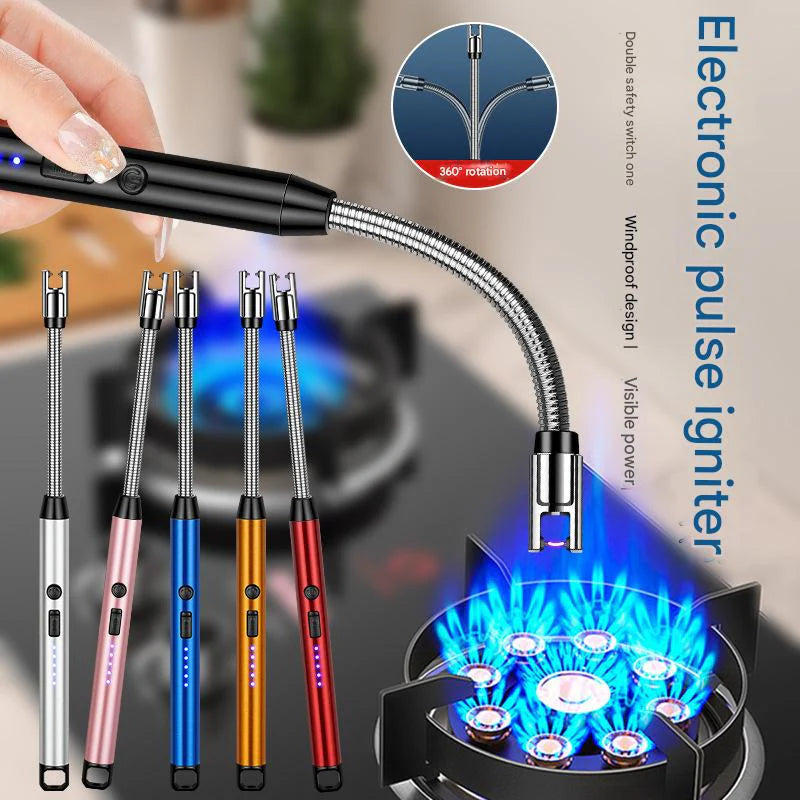 🔥 USB Rechargeable Windproof Arc Lighter