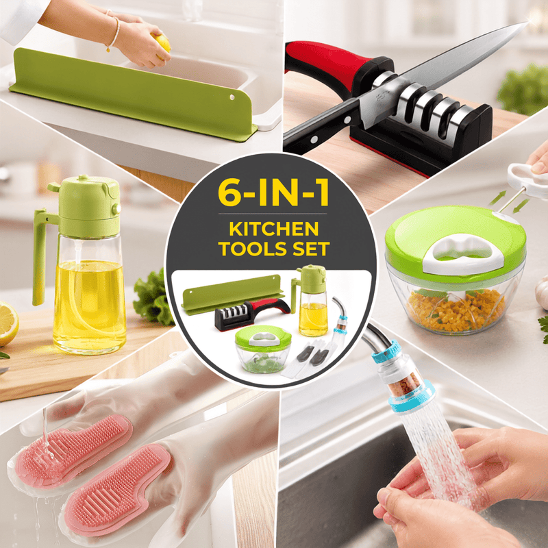 6-in-1 Kitchen Tools Bundle Set for Daily Use
