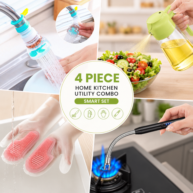 Home Kitchen Utility Combo – 4 Piece Smart Set