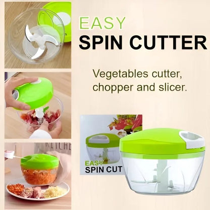 Manual Pull String Food Chopper – Vegetable, Onion & Meat Cutter