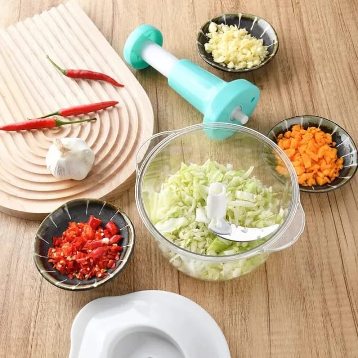 Manual Hand Press Food Chopper – Multipurpose Vegetable & Meat Cutter