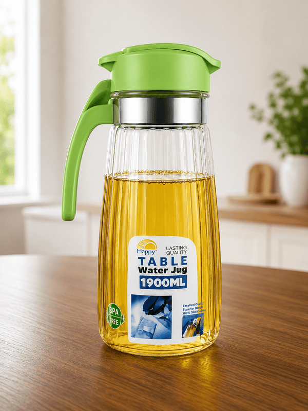 2L Plastic Oil & Water Jug with Handle & Lid