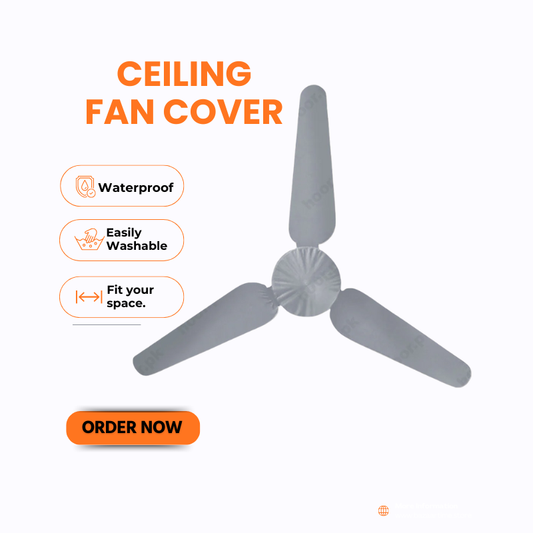 Waterproof Dustproof 3-Blade Ceiling Fan Cover with Motor