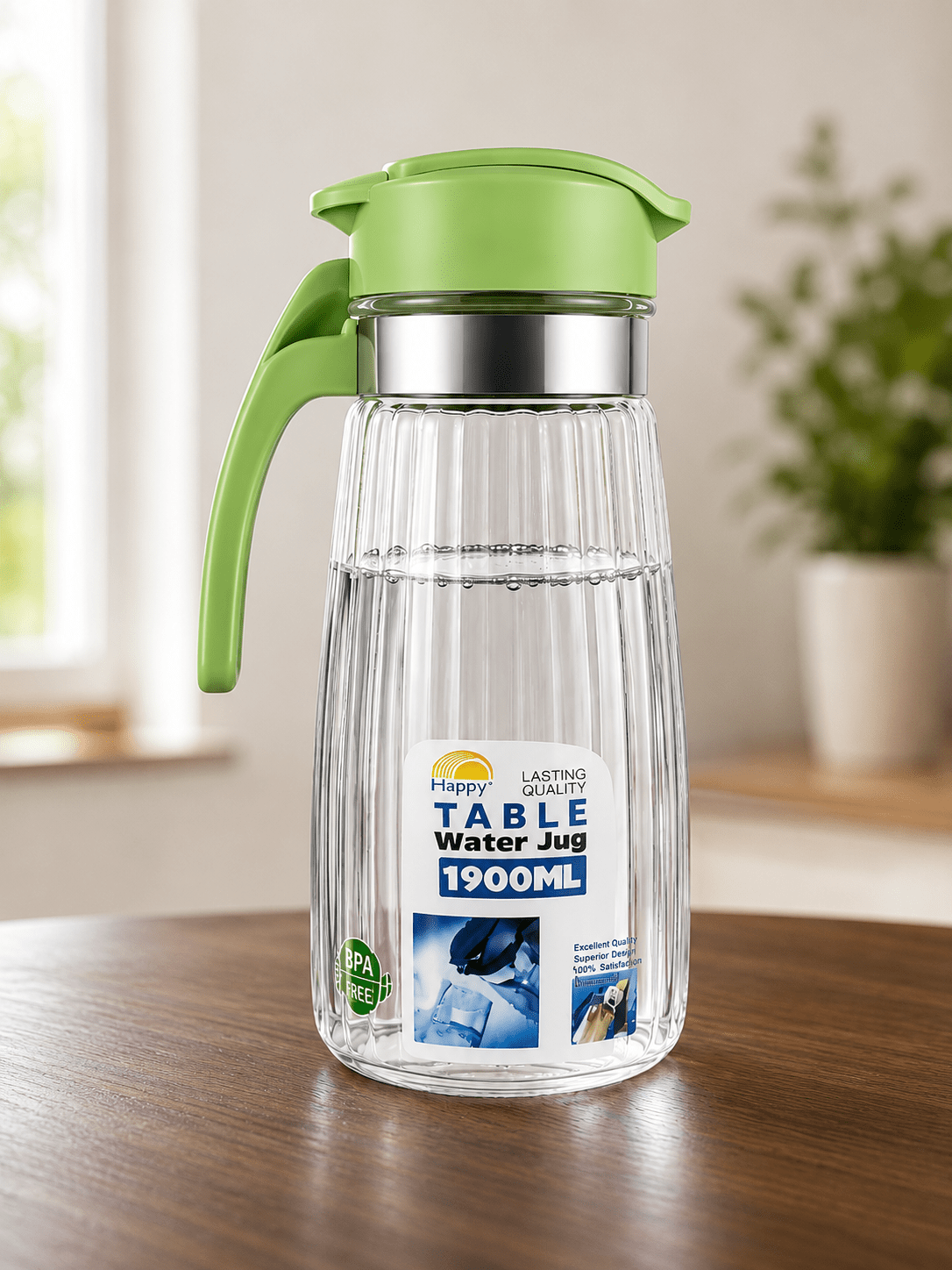 2L Plastic Oil & Water Jug with Handle & Lid